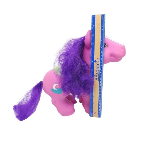 My Little Pony Horseshoe Pink Green Saddle 11 Inch Purple Hair Moon Stars Cloud - Picture 12 of 12